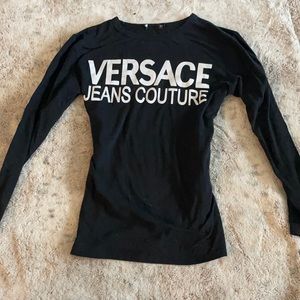 Versace jeans couture black long sleeved shirt